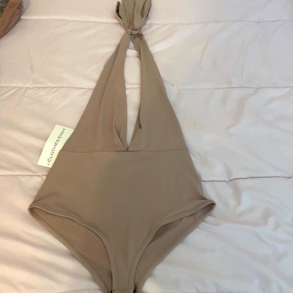 Tic Toc Tops - Taupe Bodysuit